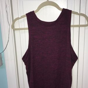 maroon soft knit tank top